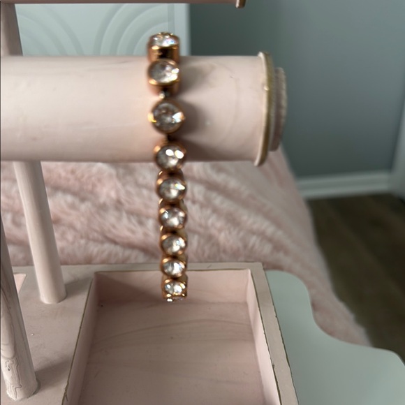 Touchstone Crystal Rose Gold Silk Ice Bracelet by Swarovski - Picture 1 of 7